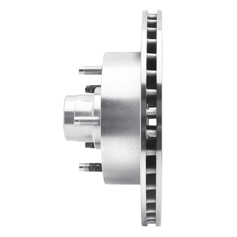 Ford E-150 Econoline Brake Rotor (1) - Front Left - R1 Concepts - Drilled & Slotted - Silver - `94-`03